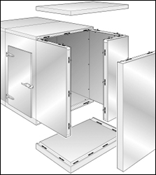 walk-in cooler installation diagram