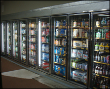 large beer refrigerator found at a store