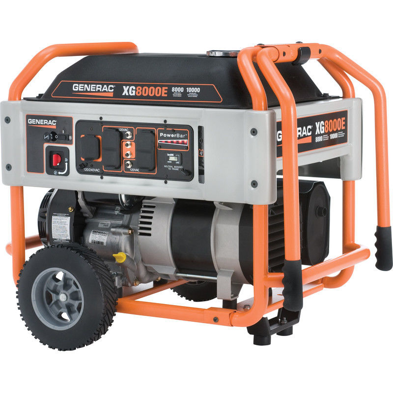 Generac xg 8000e watt portable generator electric start model 5847 m