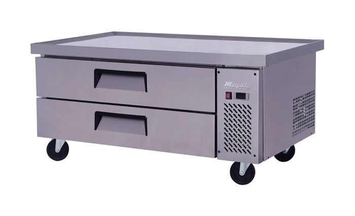 Migali 52″ Wide Refrigerated Chef Base with 60″ extended top